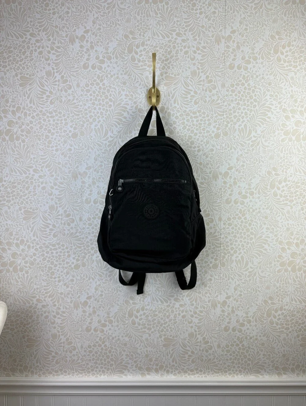 Kipling Black Challenger Mid-Size Nylon Backpack